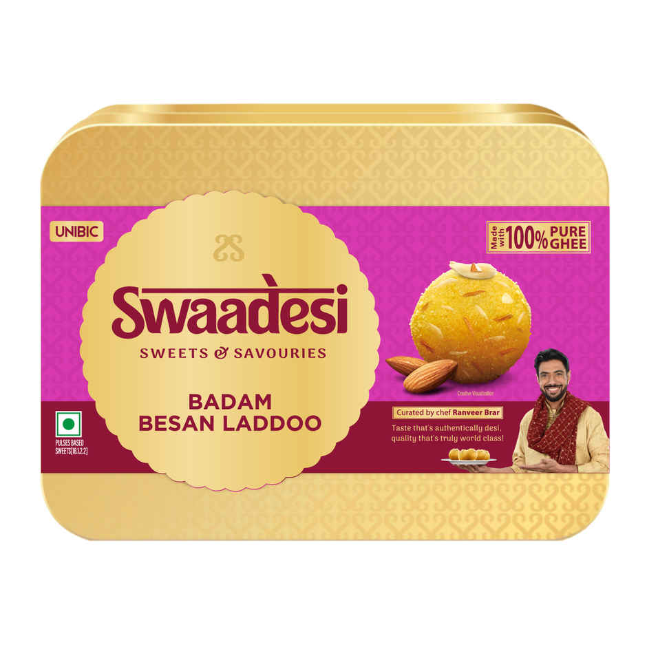 UNIBIC Swaadesi Badam Besan Laddoo Tin